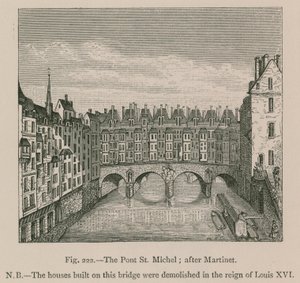 The Pont St. Michel by French School