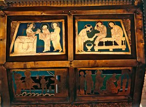 The Raising of Lazarus (detail) by French School