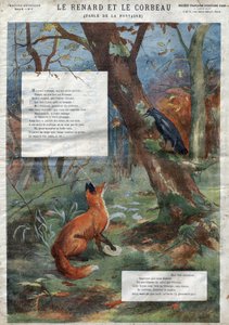 The Raven and the Fox. Fables by Jean de La Fontaine by French School