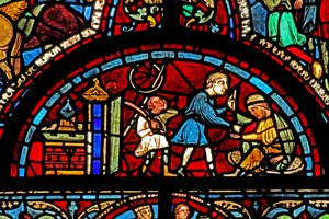 The St Lubin Window: Donors - Wine Makers by French School