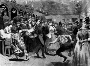 The Thursday evening ball at La Grenouillere around Paris by French School