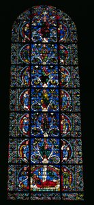 The Tree of Jesse, lancet window in the west facade