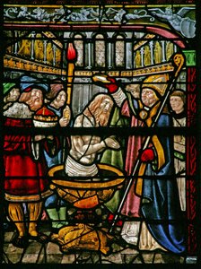 The Triumph of the Cross: The Baptism of Constantine by French School