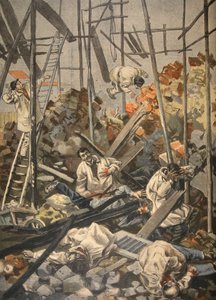 The accident at Chesnay, illustration from Le Petit Journal: Supplement illustre, 1898 by French School