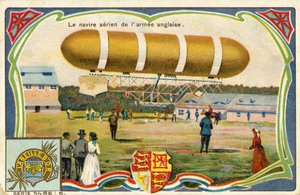 The Aerial Ship of the English Army by French School