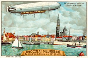 The Airship Passing Over Antwerp