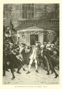 The Assassination of Louis XV by Damiens by French School
