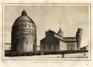 The baptistere, the cathedrale, the tower and the cemetery of Pisa