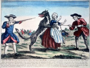 The beast of the Gevaudan killed by soldiers