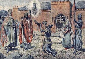 The Buckwheat Prince Mirat Known as Lorus, Siege by Charlemagne in 778 at His Castle of Lourdes by French School