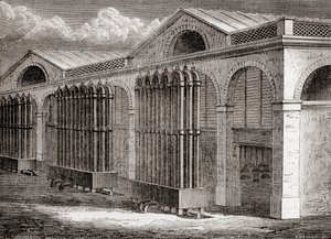 The coal gas condenser plant at La Villette, Paris, France in the 19th century, from 