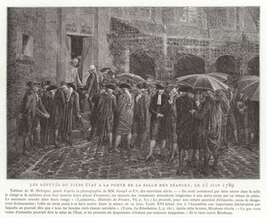 The Deputies of the Third Estate at the Door of the Salle des Seances, 23 June 1789 by French School