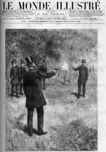 The Duel of General Georges Boulanger (1837-1891), Minister of War and Baron Lareinty, Senator. Engraving In 