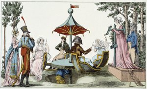 The Fun of the Chinese Ring Game in the Garden of Tivoli by French School