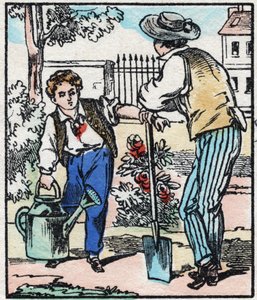 The gardener. Engraving in 