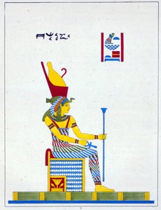 The goddess Neith, illustration from Pantheon egyptien: collection of mythological characters of ancient Egypt, by Jean-Francois Champollion, published c.1986 by French School