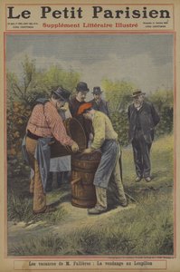 The holidays of President Fallieres of France: the grape harvest at his home in the village of Loupillon