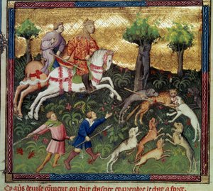 The hunt for wild cat Miniature taken from “The book of hunting” by Gaston III Phoebus, Count of Foix, Lord of Bearn by French School