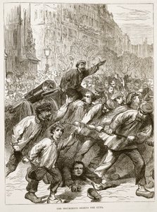 The insurgents seizing the guns, March 1871, illustration from Cassells History of the War between France and Germany, 1870-1871