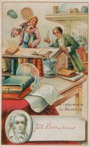 The laboratory of Swiss chemist Jons Jacob Berzelius by French School