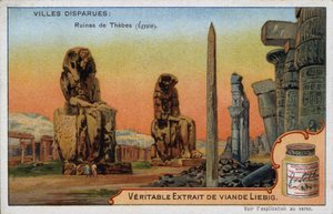 The missing cities: the ruins of Thebes (Egypt) - Liebig advertising sticker