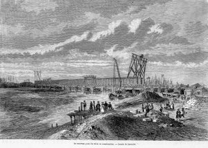 The New Rhine Bridge Under Construction, Alsace - in 