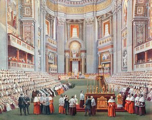 The opening of the First Vatican Council on 8th December 1869, c.1870 by French School