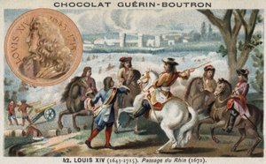 The passage of the Rhine by Louis XIV at the beginning of the war against the Dutch by French School