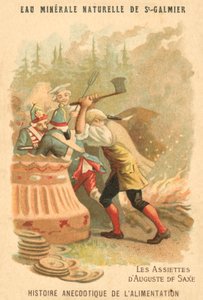 The plates of August of Saxony by French School