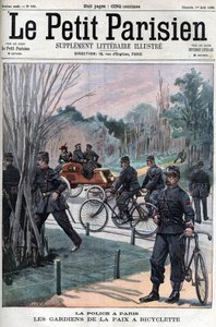 The police in Paris, the peacekeepers on bicycles. - in 