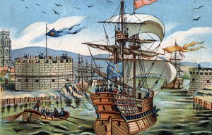 The port of Le Havre in 1520