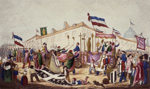 The remains of the superstition dragged to the Convention, Nov. 1793 by French School