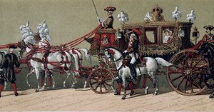 The Royal Cortege at the Marriage of King Alfonso XII of Spain and Marie Christine de Teschen in 1879 (painting) by French School
