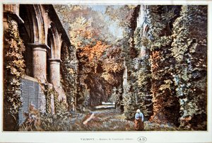 The ruins of the Abbey of Valmont, c. 1900
