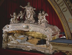 The shrine of St. Vincent de Paul (1581-1660) (silver) by French School