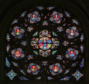 The South Rose Window with the Assumption of the Virgin Mary