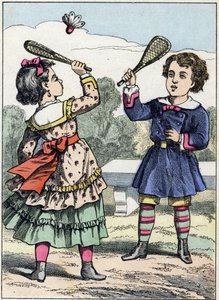 The Steering Wheel. Engraving from the Picture Album "The Games of Childhood". Imagery of Epinal, late 19th century by French School