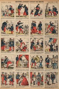 The story of Robert, the child of the troop by French School