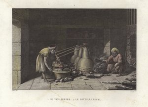 The Vinegar Maker Tending to His Stills by French School