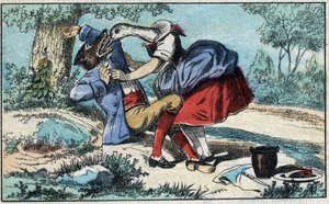 The wolf and the stork. Fables by Jean de La Fontaine