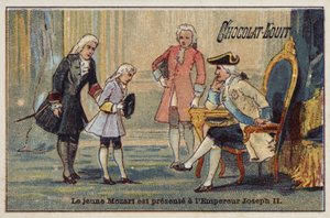 The young Mozart is presented to the Emperor Joseph II