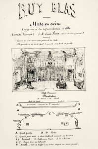 Theatre programme for Act I of Ruy Blas by Victor Hugo, 1880 by French School