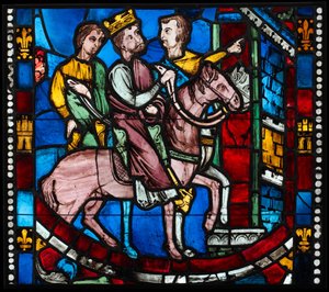 Theodosius Arrives at Ephesus, from a Scene from the Legend of the Seven Sleepers of Ephesus, c. 1200-10 by French School