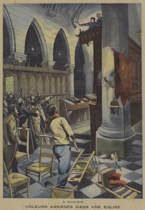 Thieves Besieged in a Church in Rouen by French School