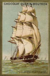 Three-masted merchant ship