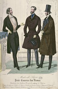 Three Elegant Young Men, 1841