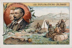 Tibetans converting with French explorers Henri d