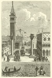 Tightrope walker at Venice by French School