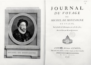 Title page and frontispiece with portrait of the author by A. de Saint Aubin, from 