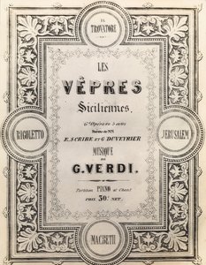 Title Page of the Score I Vespri Siciliani